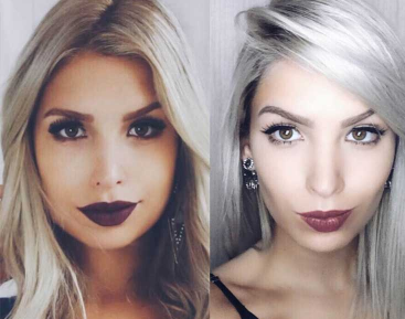 Antes e depois - Melhora do Contorno